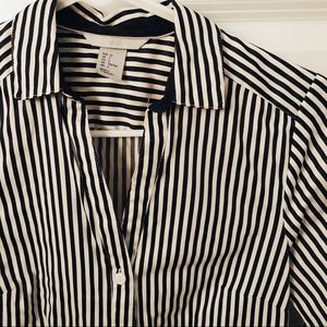 Small Navy and White Stripped Blouse from H&M